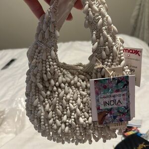 Handcrafted Beaded White Bag VIRAL TjMaxx